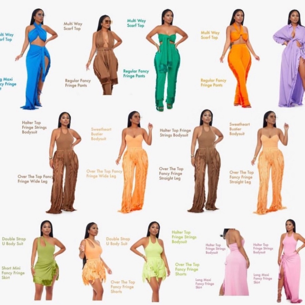 Minaa Monroe fringe pants and bodysuit